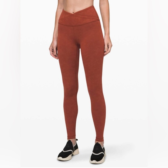 Lululemon sz 4 Always On High-Rise Tight 28" Sky Wash Print Rustic Clay like new - Picture 13 of 14